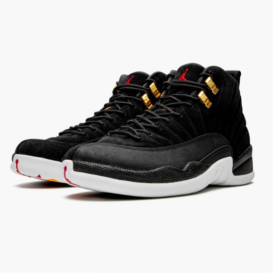 Stockx Air Jordan 12 Retro Reverse Taxi AJ12 130690 017 Black Gold White Sneakers