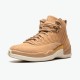 Stockx Air Jordan 12 Retro Vachetta Tan AJ12 AO6068 203 Bordeaux Sail Metallic Silver Sneakers