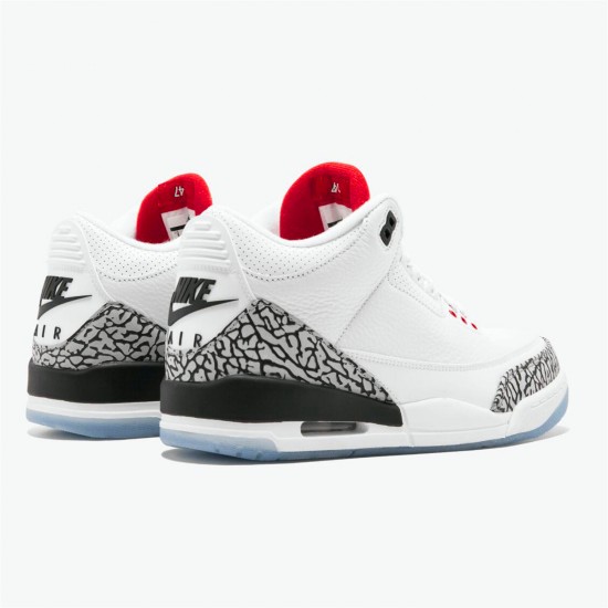 Stockx Air Jordan 3 Retro NRG Mocha 923096 101 White Fire Red Cement Grey AJ3 Sneakers