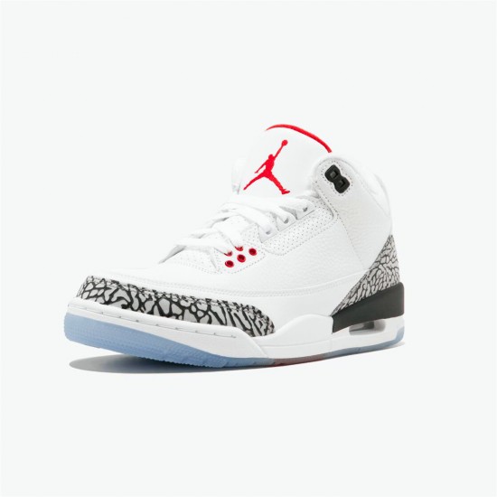 Stockx Air Jordan 3 Retro NRG Mocha 923096 101 White Fire Red Cement Grey AJ3 Sneakers
