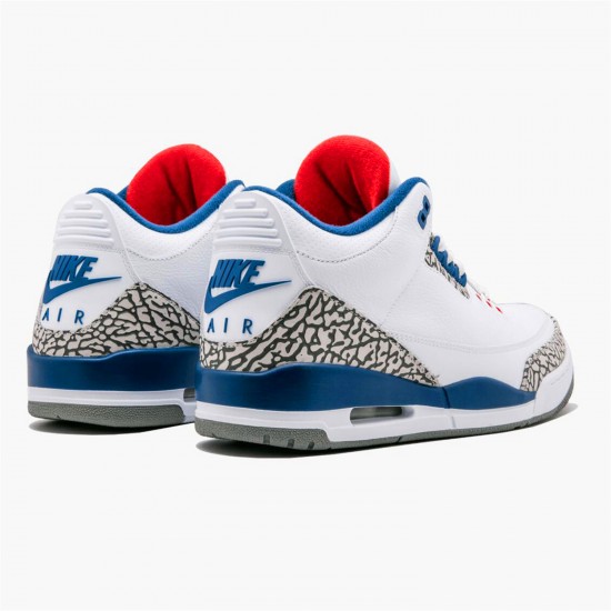 Stockx Air Jordan 3 Retro OG True Blue 854262 106 White Fire Red J3 Sneakers