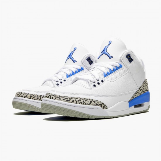 Stockx Air Jordan 3 Retro UNC CT8532 104 Whit eValor Blue Tech Gray AJ3 Sneakers