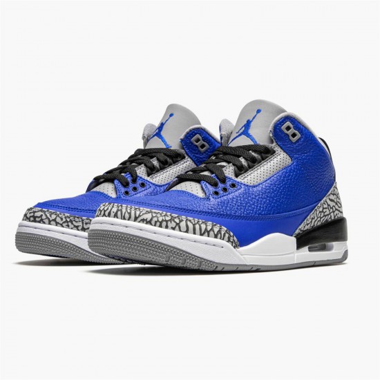 Stockx Air Jordan 3 Retro Varsity Royal Cement CT8532 400 Varsity Royal AJ3 Sneakers