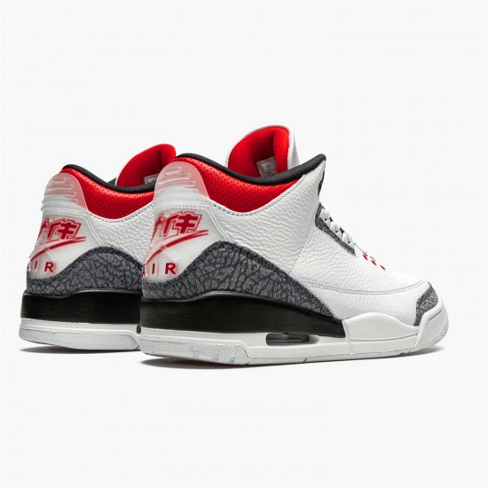 Stockx Air Jordan 3 SE DNM Fire Red CZ6433 100 White Black AJ3 Sneakers