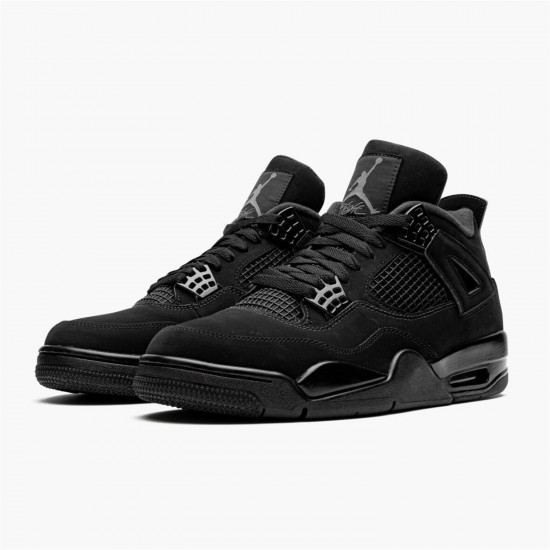 Stockx Air Jordan 4 Retro Black Cat CU1110 010 Black Light Graphite AJ4 Sneakers