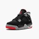 Stockx Air Jordan 4 Retro Bred 2019 Release Black Cement Grey Summit White Sneakers AJ4 Sneakers 308497 060