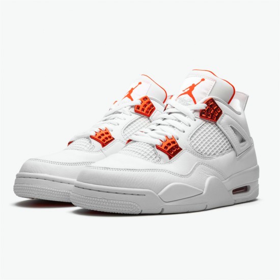 Stockx Air Jordan 4 Retro Metallic Orange CT8527 118 White Team Sil AJ4 Sneakers