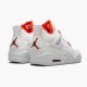 Stockx Air Jordan 4 Retro Metallic Orange CT8527 118 White Team Sil AJ4 Sneakers