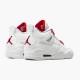 Stockx Air Jordan 4 Retro Metallic Red CT8527 112 White Metallic Silver Univers AJ4 Sneakers