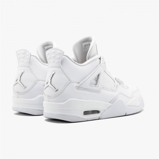 Stockx Air Jordan 4 Retro Pure Money 308497 100 White Metallic Silver AJ4 Sneakers