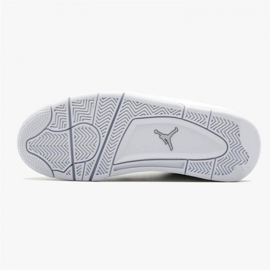 Stockx Air Jordan 4 Retro Pure Money 308497 100 White Metallic Silver AJ4 Sneakers