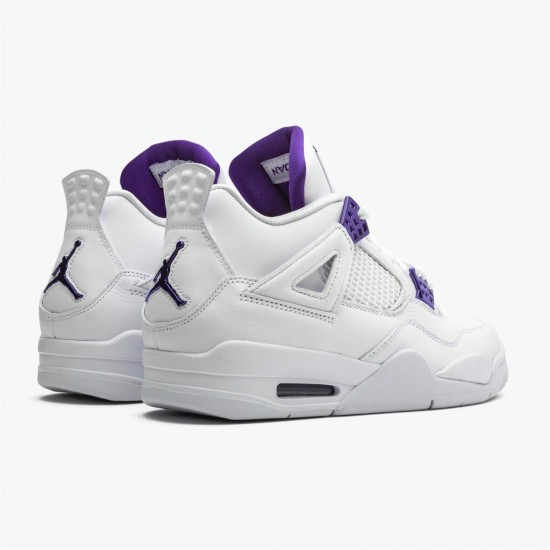 Stockx Air Jordan 4 Retro Purple Metallic Sneakers White Metallic Silver Court Pu CT8527 115