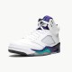 Stockx Air Jordan 5 Retro Grape White New Emerald Grp Ice Blk Sneakers 136027 108 AJ5 Sneakers