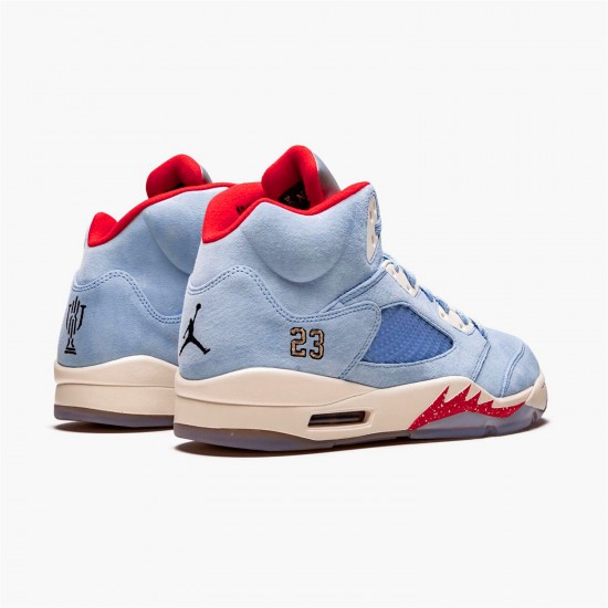 Stockx Air Jordan 5 Retro Trophy Room Ice Blue Ice University Red Sail M CI1899 400 AJ5 Sneakers