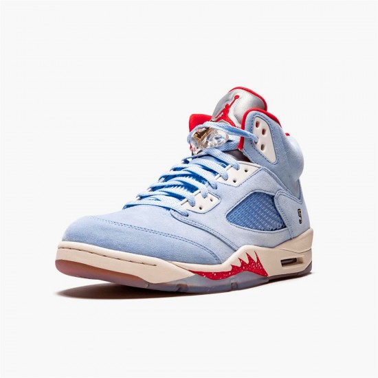 Stockx Air Jordan 5 Retro Trophy Room Ice Blue Ice University Red Sail M CI1899 400 AJ5 Sneakers