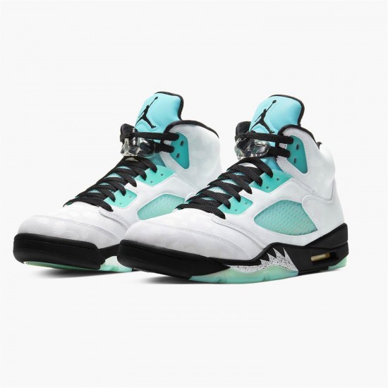 Stockx Air Jordan Retro 5 Island Green Black White Island Green CN2932 100 AJ5 Sneakers