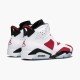 Stockx Air Jordan Retro 6 Carmine 384664 160 White AJ6 Black Sneakers