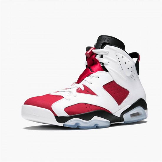 Stockx Air Jordan Retro 6 Carmine 384664 160 White AJ6 Black Sneakers