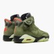 Stockx Travis Scott x Air Jordan 6 Retro Olive CN1084 200 Medium Olive Black AJ6 Black Sneakers